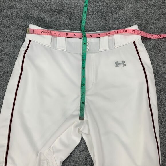 Under Armour Cropped Softball Pants Womens S Small White Fitted HeatGear - Picture 5 of 14